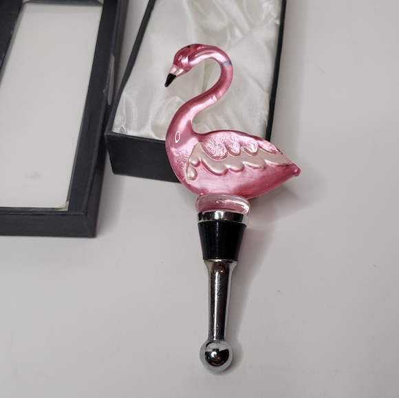 Pink Flamingo Wine Bottle Stopper Cork New In Box RARE - Picture 6 of 6